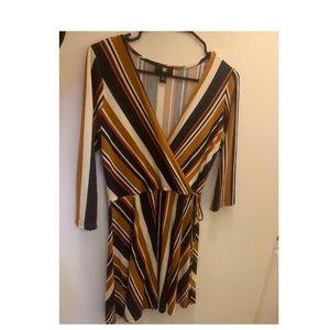 Striped Wrap Dress